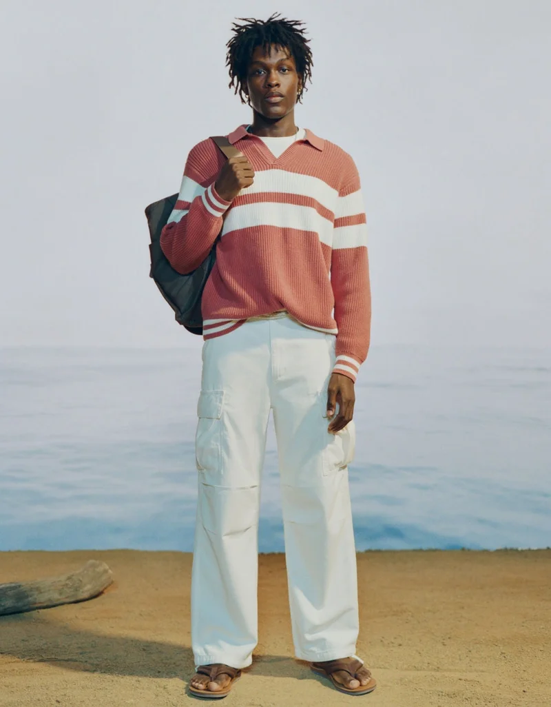 امريكان ايجل بنطلون كارغو مرن بقصة فضفاضة للغاية